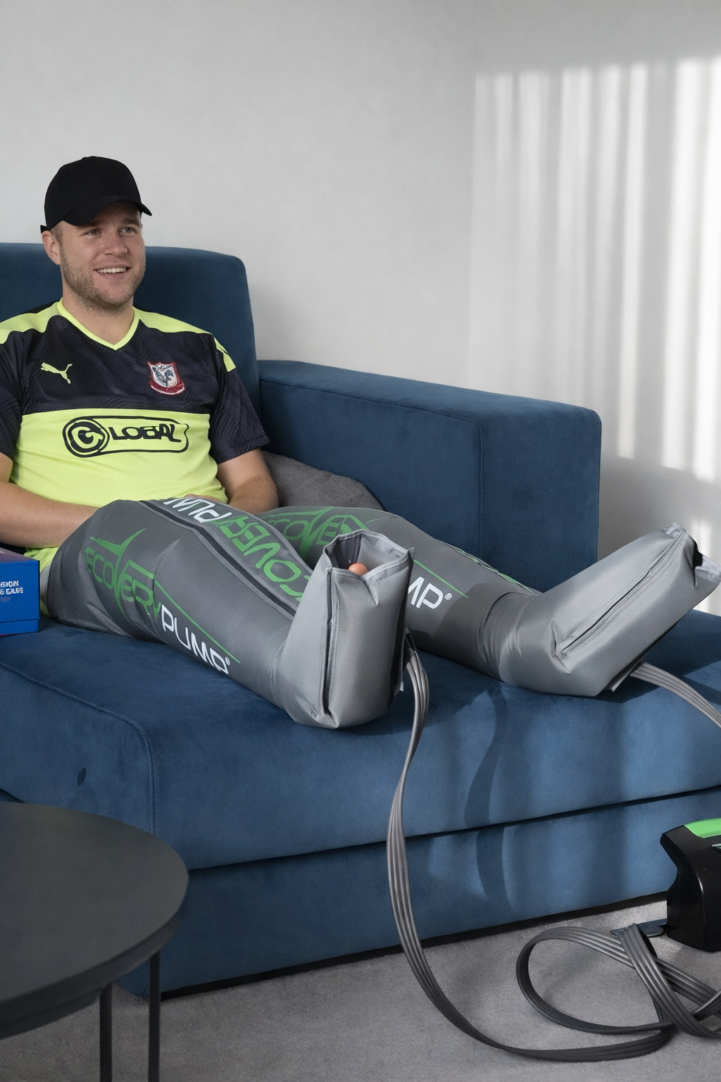 Compression therapy leg recovery at home